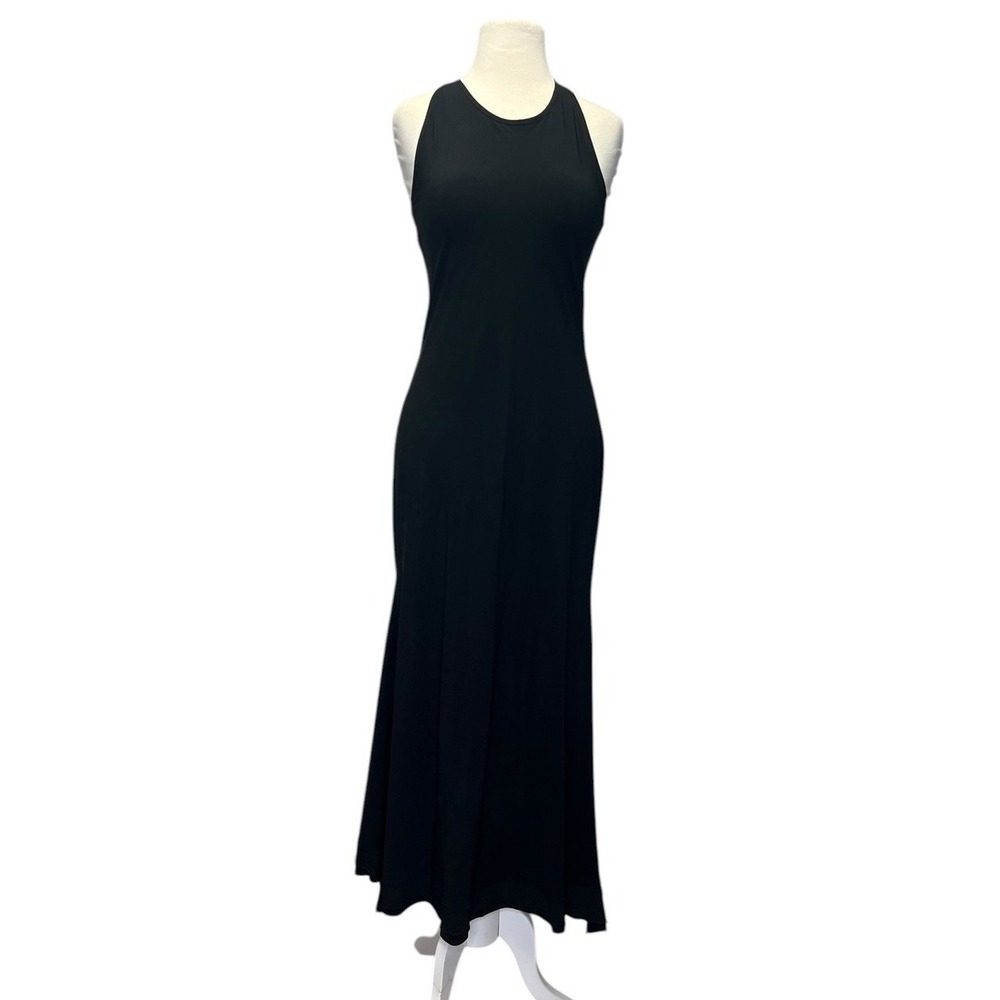 Marithe Francois Girbaud Cravatatakiller Maxi Dress Black Large Handkerchief Y2K